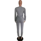 Streetwear 2 Piece Sets Women Outfit Fall Clothes 2024 Women Beadings Sweatshirt Top and Pants Sets Casual Tracksuits Set Women