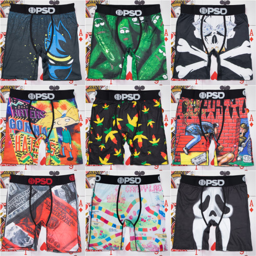 Sexy Men Underwear Boxershorts Fashion Printed Man Underpants Panties Men Innerwear Plus Size Breathable Men's Boxers Trunks
