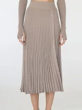 Knitted Sweater Skirts Set Women Two Piece Sets Outfits Spring Autumn Clothes Long Sleeve Crop Top Sweater Pleated Skirt Suits