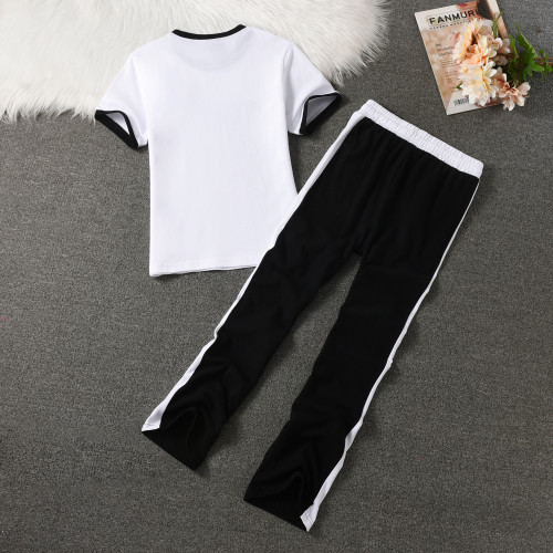 2024 Juicy Coconut Brand Women Sporting Suits Set Rose Red White Cotton Casual Tracksuits O-Neck Autumn Summer Sportswear suit