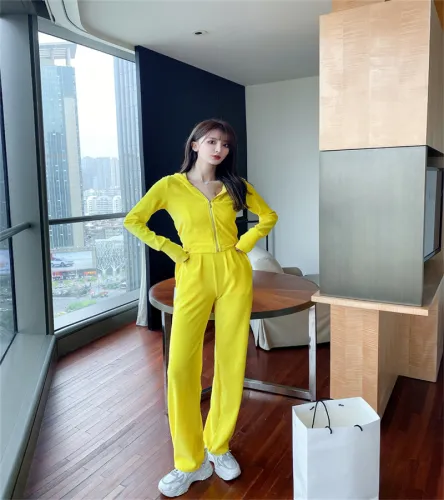 Juicy Lovers Brand 3 Piece Set Women Sportwear Suits Black Yellow Green Velvet Outdoor Sports Tracksuit Suit Fitness running