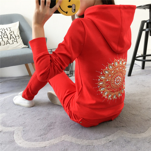 Juicy Lovers Brand Women Sporting Suits Set Velvet Pile Thicken Inside Casual Tracksuits Pullover Collar Winter Sportswear suit