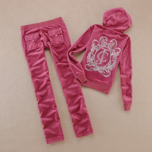 Juicy Cometure 2025 New Winter Women Hooded Velvet Suit American Streetwear Casual Hooded Sweatshirt 2pc Casual Women's Suit