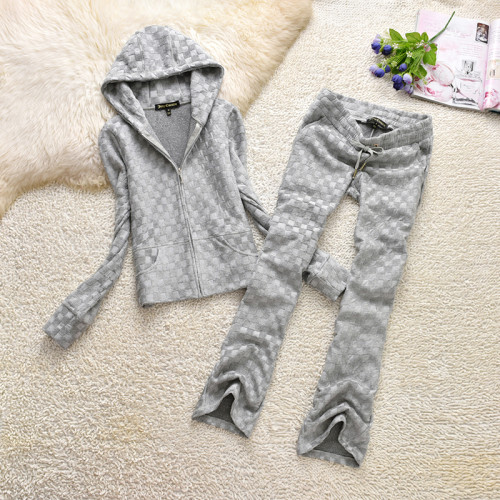 Juicy Lovers Brand Newest 2021 Women Sporting Suit Slim Casual Tracksuits Velvet Jacquard Hooded Collar Women's Sportswear Suits