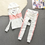 Juicy Lover Brand Coconut Spring Autumn Sporting Suit Women Tracksuits Casual Velvet Hooded Collar Yoga Jogging Sportswear Dress