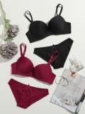 High Quality Sexy Women's Lace Push Up 2 Piece Lingerie Set To Dress A2127