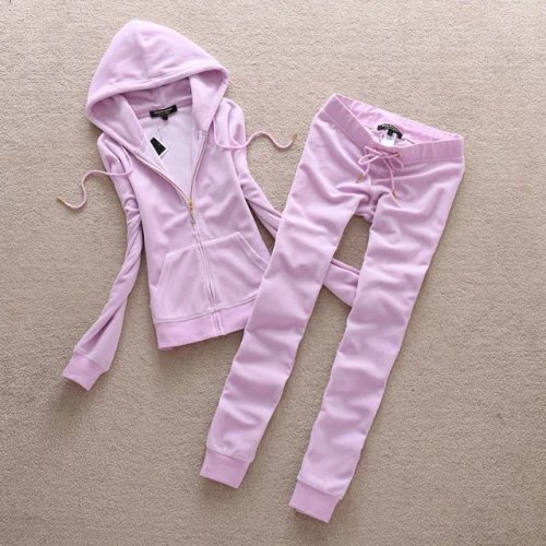 Juicy Lovers Brand Autumn Spring SlimWomen Sporting Suits Outdoor Velvet Casual Jogging Tracksuits Hooded Collar Sportswear suit