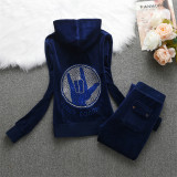 Juicy Lovers Brand Coconut Casual Women's Suits Autumn Outdoor Velvet Women Tracksuits Hooded Collar Jogging Sportswear suit