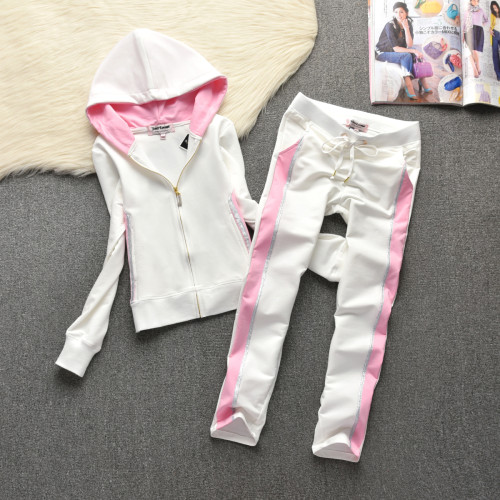 Juicy Lover Brand Coconut 2021 Spring Autumn Sporting Suit Women Tracksuits Casual Velvet Hooded Collar Jogging Sportswear Dress