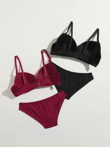 High Quality Sexy Women's Lace Push Up 2 Piece Lingerie Set To Dress A2127