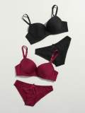 High Quality Sexy Women's Lace Push Up 2 Piece Lingerie Set To Dress A2127