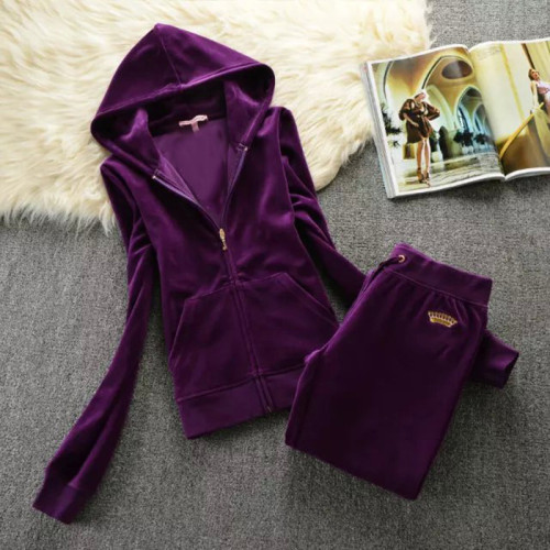 Velvet Tracksuit Women Ladies' Hoodies and Trouser Set with Sequins Women's Tracksuit