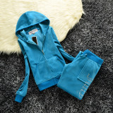 JUICY Cometure Y2K Velvet Tracksuit Women New Sports Suit Winter Casual Warm Hooded Jacket Y2K Women Sports Velvet Pants Suit
