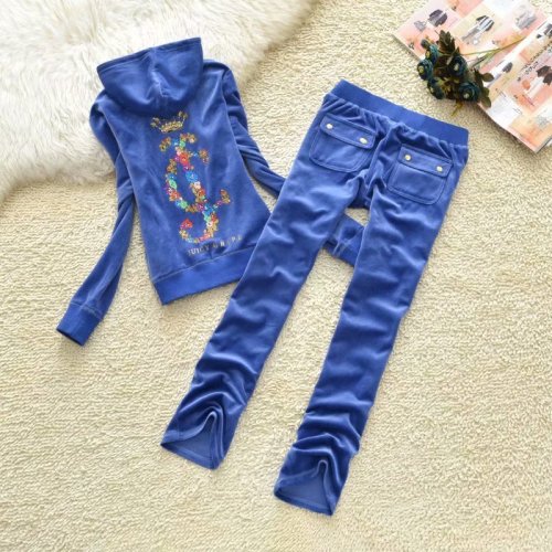 Juicy GRAPE Brand Autumn Spring Slim Women Sporting Suits Outdoor Velvet Flower Jogging Tracksuits Hooded Collar Sportswear suit