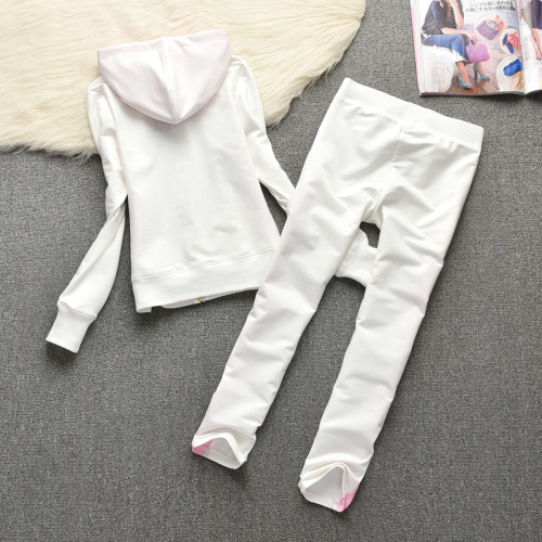 Juicy Lover Brand Coconut 2021 Spring Autumn Sporting Suit Women Tracksuits Casual Velvet Hooded Collar Jogging Sportswear Dress