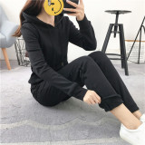 Juicy Lovers Brand Women Sporting Suits Set Velvet Pile Thicken Inside Pullover Tracksuits Hooded Collar Winter Sportswear suit