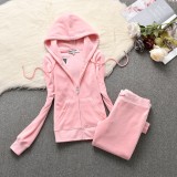 2024 Juicy Lovers Brand Casual Women's Suits Slim Autumn Outdoor Velvet Women Tracksuits Hooded Collar Jogging Sportswear suit