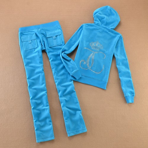 JUICY COMETURE Velvet Tracksuit Women's hooded sweatshirt sports suit Crystal three-dimensional crown pattern sweatshirt