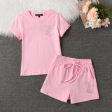 2024 New Juicy Lovers Brand Fashion Summer Slim Solid Cotton Casual Tracksuits Women Sportswear Suit Yoga Tennis Dress suits