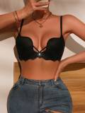 Women's Sexy U-shaped Lace Bra Underwear Gathered and Crossed with Small Pendant Bra Bra Daily Casual Bra Underwear ER2699