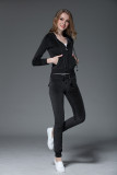 Juicy Lovers Brand Women Sporting Suits Black Pink Purple Gray pleuche outdoor Casual Tracksuits Hooded Collar Sportswear suit