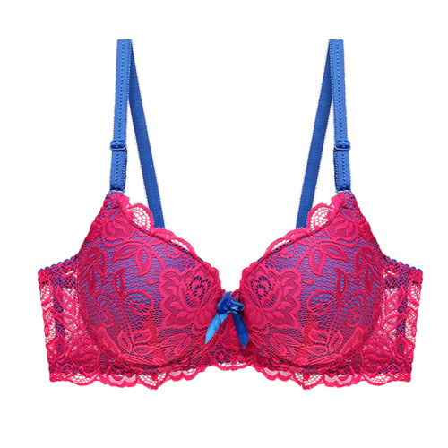 Large size Sexy Lace Women's Chest Gathering Shapely Push Up Lingerie Thin B C Cup  Brassiere Comfortable Underwear