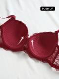 Transparent Floral Two Pieces Bras Panties Set Clothing Sexy Underwire Push Up Lingeries For Women A2123