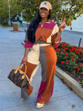 Fall Long Sleeves Crop top Suits Tracksuits Women's Suits Casual Bodycon Pants Suits Patchwork 2 Two Piece Sets Sweatshirts