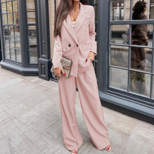 2024NEW Elegant Women Blazers Set Solid Fashion Casual Long Pants Blazer Suit Two Pieces Office Lady Loose Autumn Winter Clothes