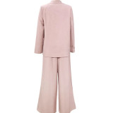 2024NEW Elegant Women Blazers Set Solid Fashion Casual Long Pants Blazer Suit Two Pieces Office Lady Loose Autumn Winter Clothes