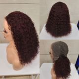 12A Double Drawn Human hair 4*4 Lace Curly Wig 300% density