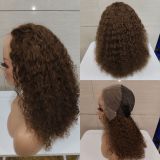 12A Double Drawn Human hair 4*4 Lace Curly Wig 300% density