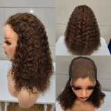 12A Double Drawn Human hair 4*4 Lace Curly Wig 300% density