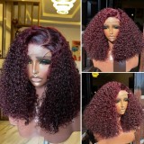 12A Double Drawn Human hair 4*4 Lace Curly Wig 300% density