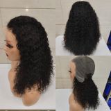 12A Double Drawn Human hair 4*4 Lace Curly Wig 300% density