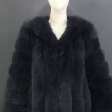 New Style Fur Coat For Women Real Fur Jacket 100% Natural Fox Fur Luxury And Fashionable Women's Clothing Beautiful Collar