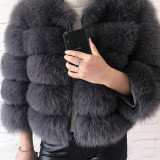 New Style Fur Coat For Women Real Fur Jacket 100% Natural Fox Fur Luxury And Fashionable Women's Clothing Beautiful Collar