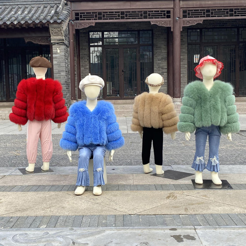 New Style Children Clothing Kids Fur Coat Baby Girls FurJacket Natural Fox Fur Coat Warm Jackets For Autumn And Winter