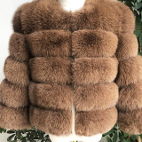 Autumn And Winter Mid Length Natural Fox Fur Coat Fashionable Women Fur Jacket The Most Popular Real Fur Coat Female Clothing