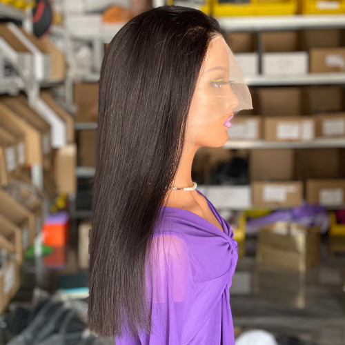 DD Gluelesswigs真发头套Bone Straight前蕾丝真人发humanhairwig