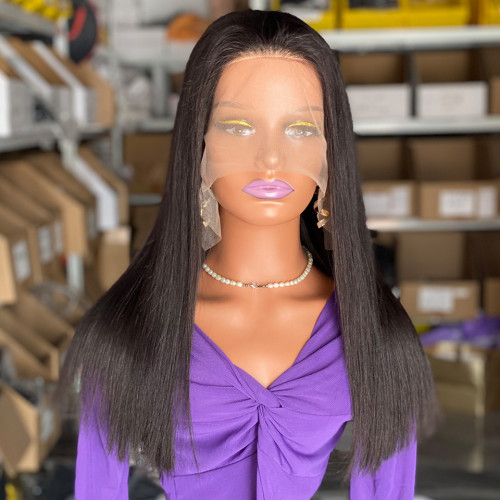 DD Gluelesswigs真发头套Bone Straight前蕾丝真人发humanhairwig