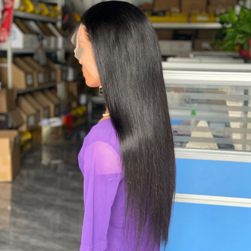 13X4 Straight lace frontal wigs前蕾丝真人发欧美假发humanhair