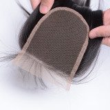 4x4 Free Part Lace Closure Human Hair Can Be Bleached 发块