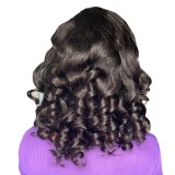 200 Density Bouncy Curl Human Hair Wigs