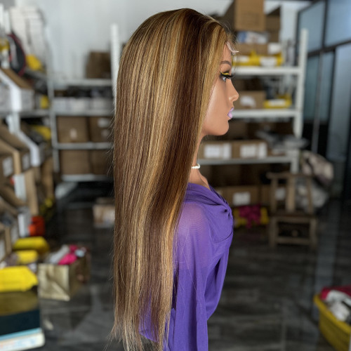 180Density Straight lace closure wig许昌假发human hair wigs