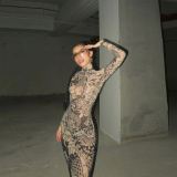 Mesh See Through Maxi Dress Ladies Elegant Streetwear Dresses Women Casual