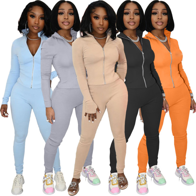 2023 spring and autumn fashion new solid color leisure suit wide-leg pants office formal suits for women