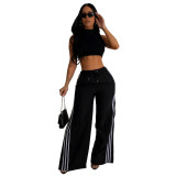 C6960 cross-border express Amazon independent station Europe and the United States fashion women's single pants solid color sports pants multi-color