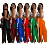 C6960 cross-border express Amazon independent station Europe and the United States fashion women's single pants solid color sports pants multi-color