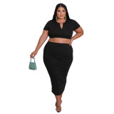 MY676 cross-border plus-size women's summer new missing umbilical fashion suit Amazon new source manufacturers